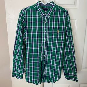 Men’s Green POLO button up shirt